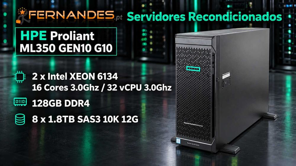 HPE  ML350 G10 | 32 x vCPU 3.0Ghz | 128GB